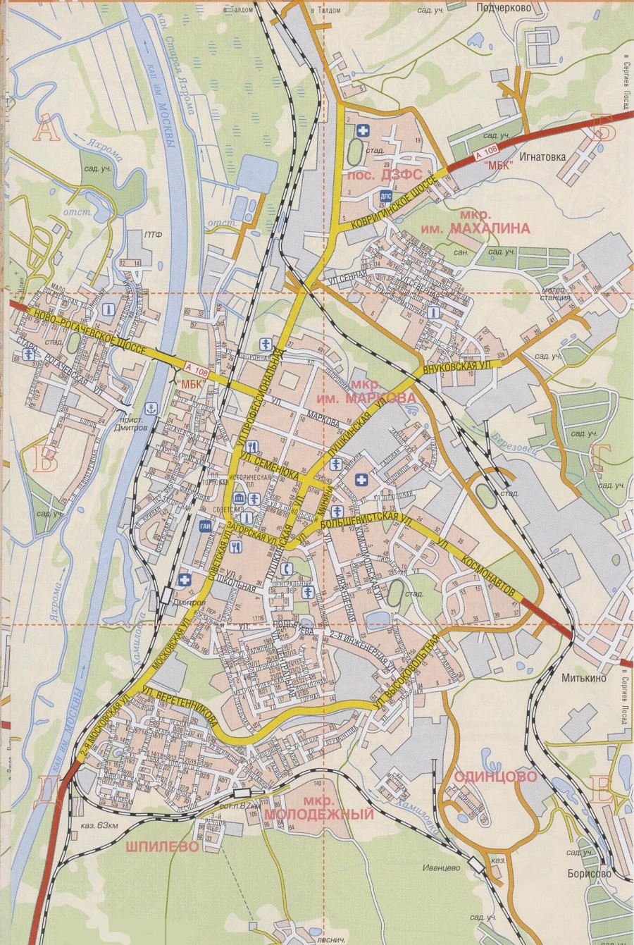 Карта г дмитрова московской области